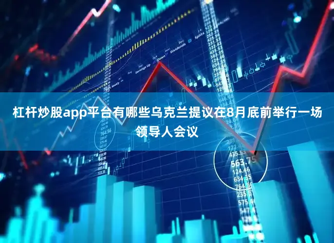 杠杆炒股app平台有哪些乌克兰提议在8月底前举行一场领导人会议