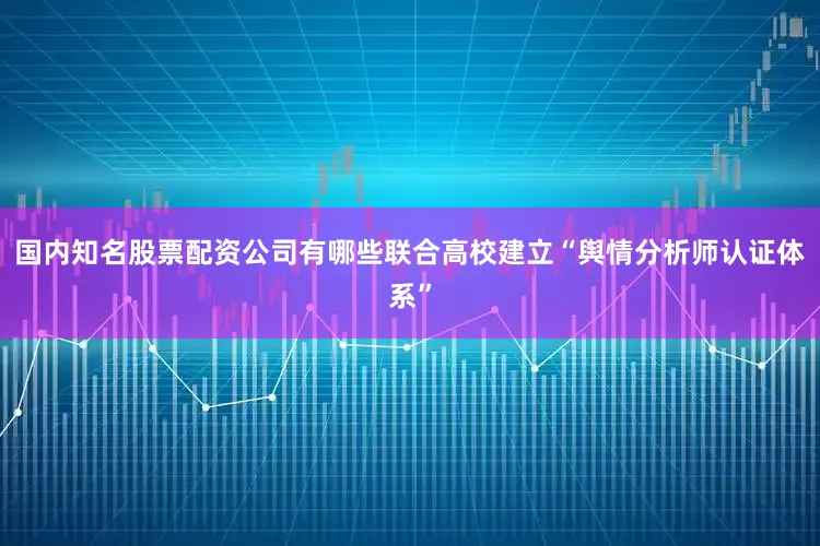 国内知名股票配资公司有哪些联合高校建立“舆情分析师认证体系”